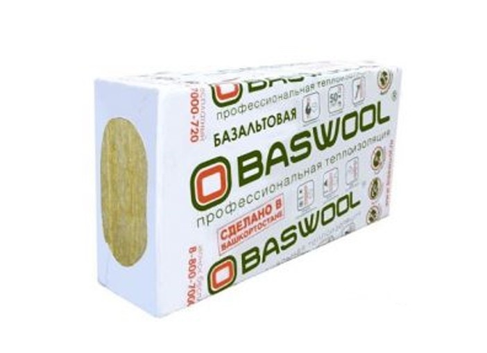 Базальтовый утеплитель Басвул 45 плотность 50х600х1200мм 4.32м2